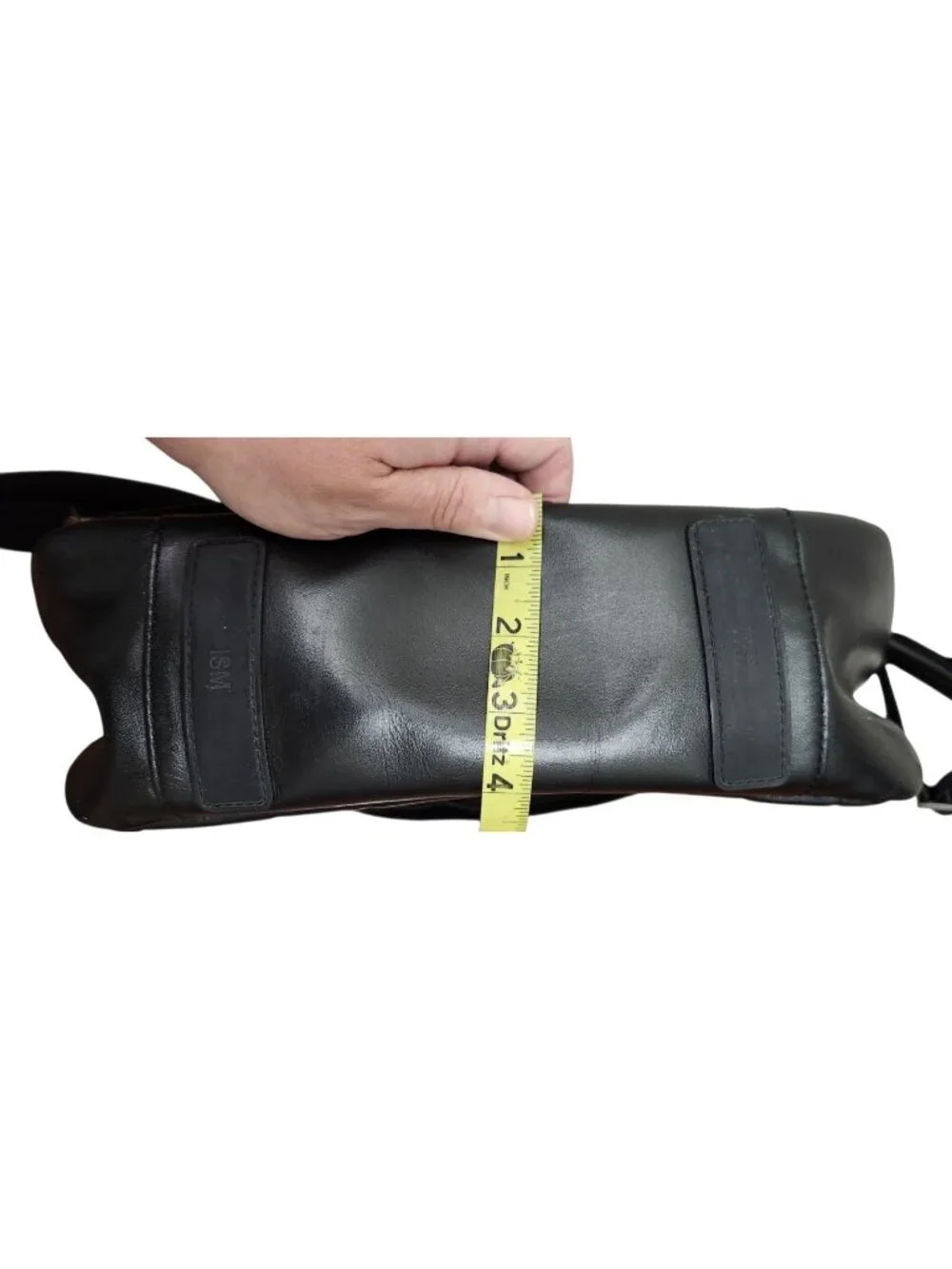 ISM Backpack Black Nylon Leather Trim Laptop Travel Commuter Minimalist Unisex